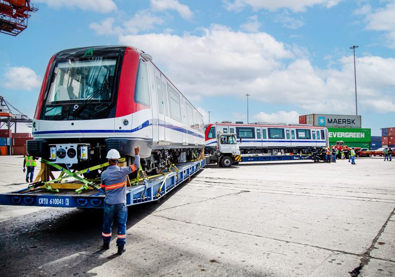 Video| Llegan al país los primeros seis vagones para aumentar la capacidad del Metro de Santo Domingo