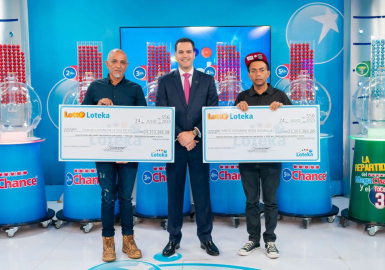 Motoconchista y mecánico reciben 24 millones de pesos cada uno con Lotto Loteka