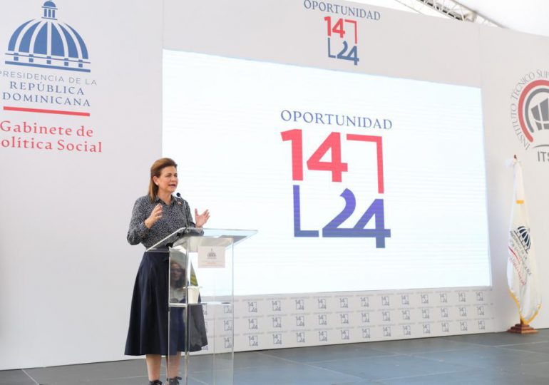 Vicepresidenta Raquel Peña inaugura centro número 117 del programa “Oportunidad 14-24” en San Luis