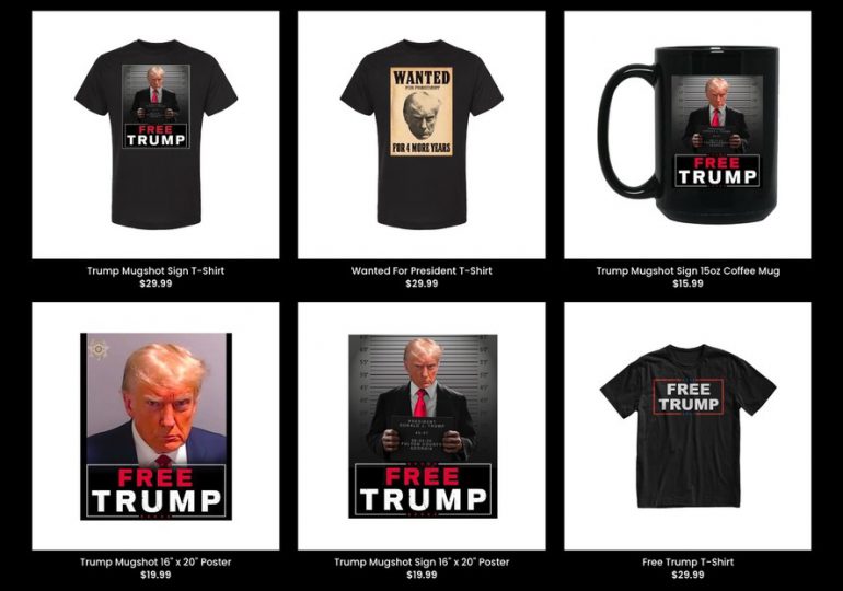 Foto policial de Trump genera productos de "merchandising"