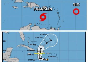 Se forma la tormenta tropical Franklin; afectaría directamente a RD el martes