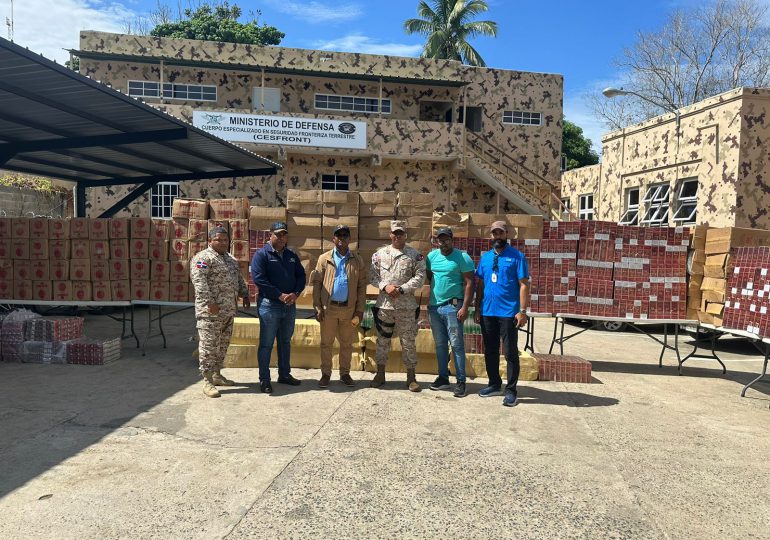 CESFronT entrega más de un millón de unidades de cigarrillos de diferentes marcas a la DGA