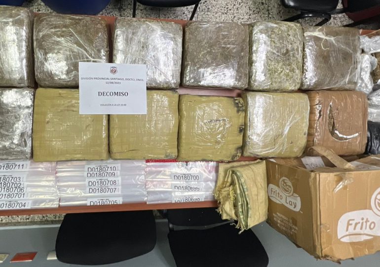 Autoridades incautan 110 libras de marihuana en Santiago