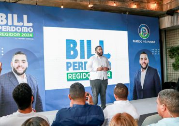 Bill Perdomo presenta su candidatura a Regidor por el Partido País Posible en el Distrito Nacional