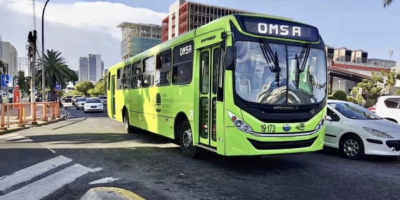 Ponen a disposición autobuses OMSA en tramo suspendido en la Línea 1 del Metro SD