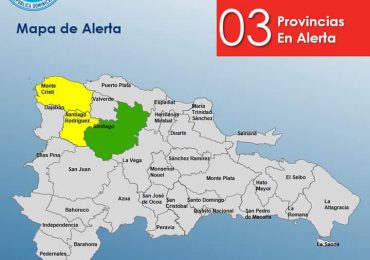 COE mantiene tres provincias en alerta por efectos de una vaguada