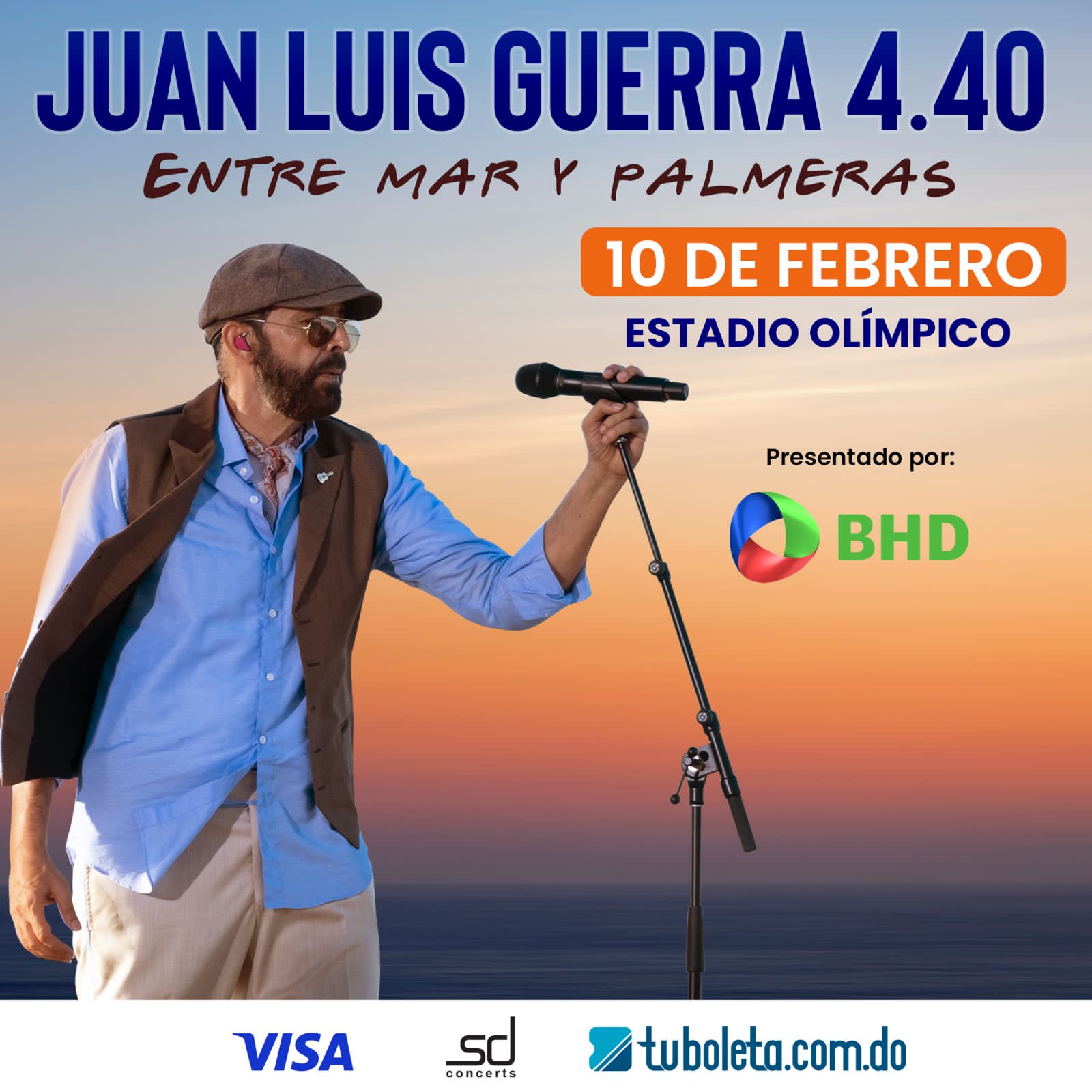 Boletas para concierto de Juan Luis Guerra podrán ser adquiridas con 25