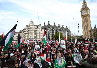 Gran manifestación en Londres por un alto el fuego en Gaza