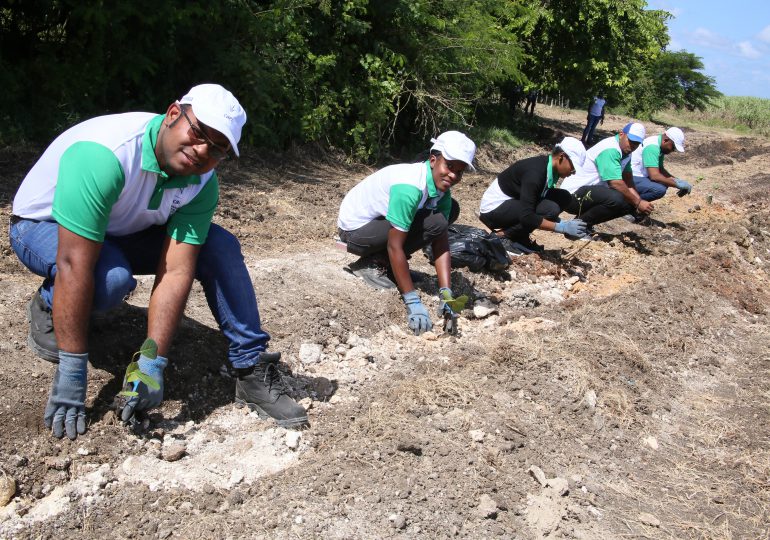Voluntarios de CAEI siembran mil quinientos árboles de seis especies distintas