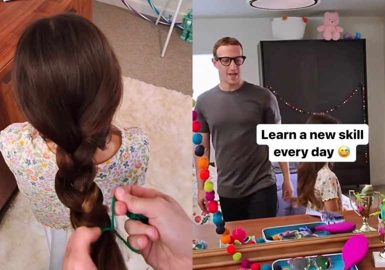 VIDEO | Mark Zuckerberg aprende a trenzar el cabello de su hija Maxima; agradece a Meta IA
