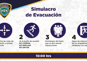 Policía Nacional realizará simulacro de evacuación