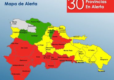 COE mantiene en alerta 30 provincias: 14 en rojo, 11 en verde y 05 en verde