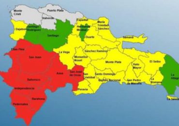 COE coloca ocho provincias en alerta roja y mantiene 17 en amarilla