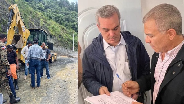 Senador José Antonio Castillo entrega a Luis Abinader informe de daños en Ocoa tras disturbio tropical