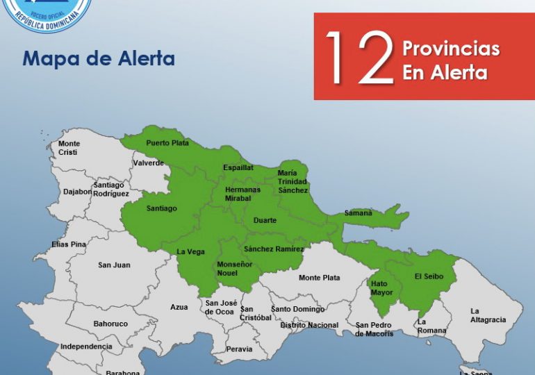 Declaran 12 provincias en alerta verde por posibles crecida de ríos, arroyos y cañadas debido a lluvias que se generarán en el país