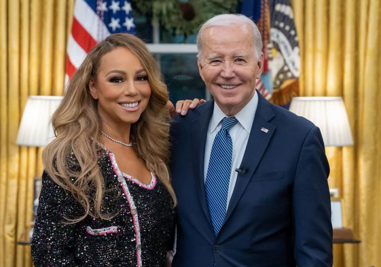 Joe Biden y Mariah Carey se reúnen en la Casa Blanca