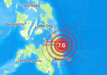Sismo magnitud 7,6 sacude Mindanao, Filipinas