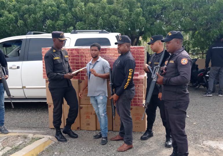 Incautan más de 400,000 unidades de cigarrillos dentro de una jeepeta en Montecristi