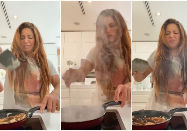 Video| Shakira muestra el desastre que sucedió en su cocina