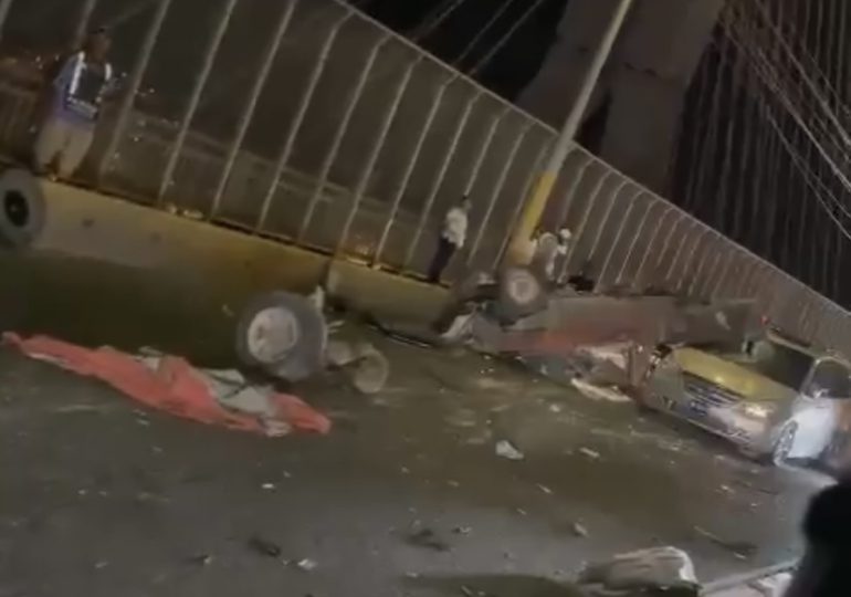VIDEO | Accidente múltiple en puente Francisco del Rosario Sánchez deja una persona fallecida y varios heridos