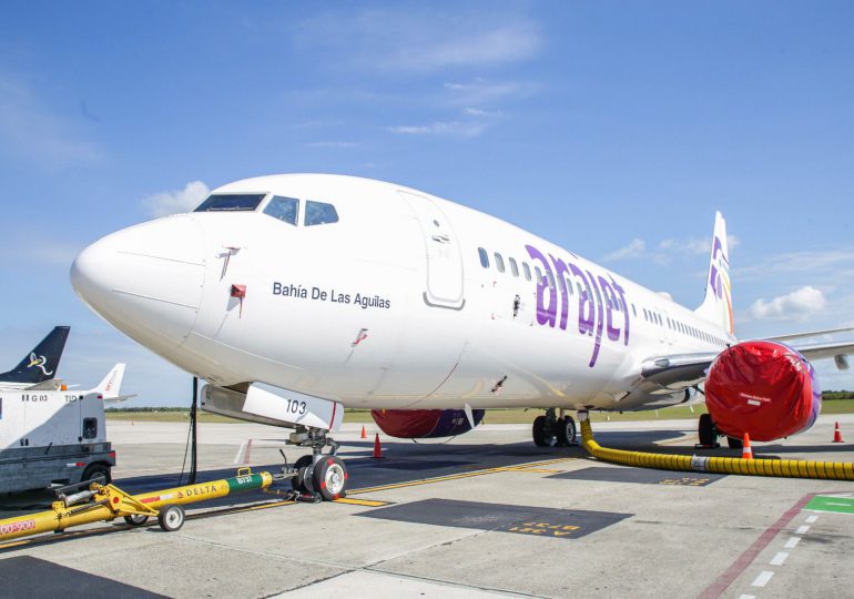 Arajet recibe su novena aeronave “Bahía de las Águilas”