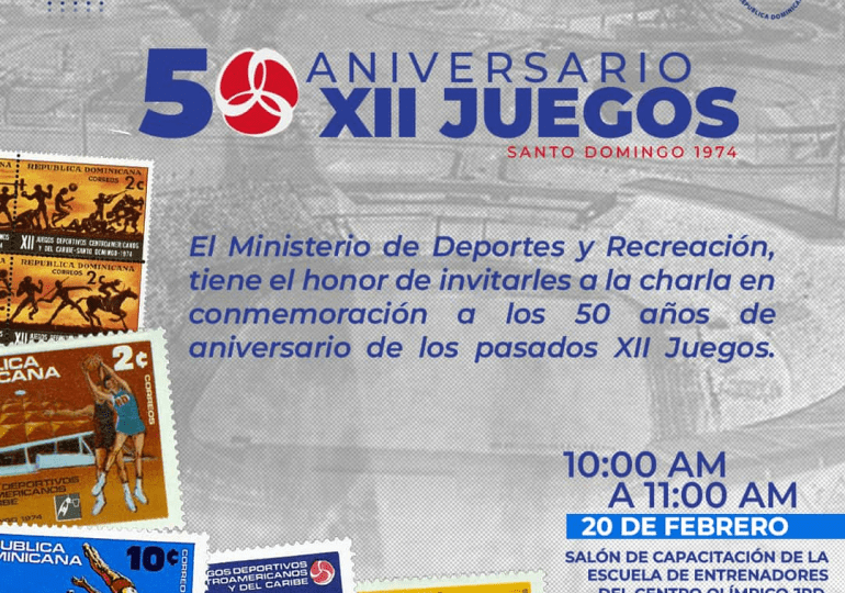 Iniciará conmemoración de 50 años XII Juegos Centroamericanos y del Caribe Santo Domingo 1974
