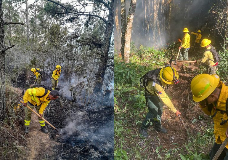 Bomberos forestales combaten incendios en distintos puntos del país