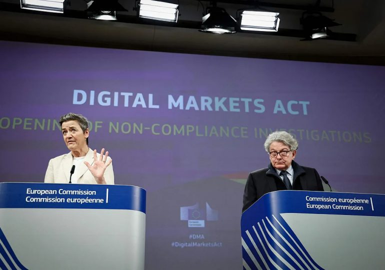 La UE investigará a Apple, Google y Meta por violación de leyes de competencia