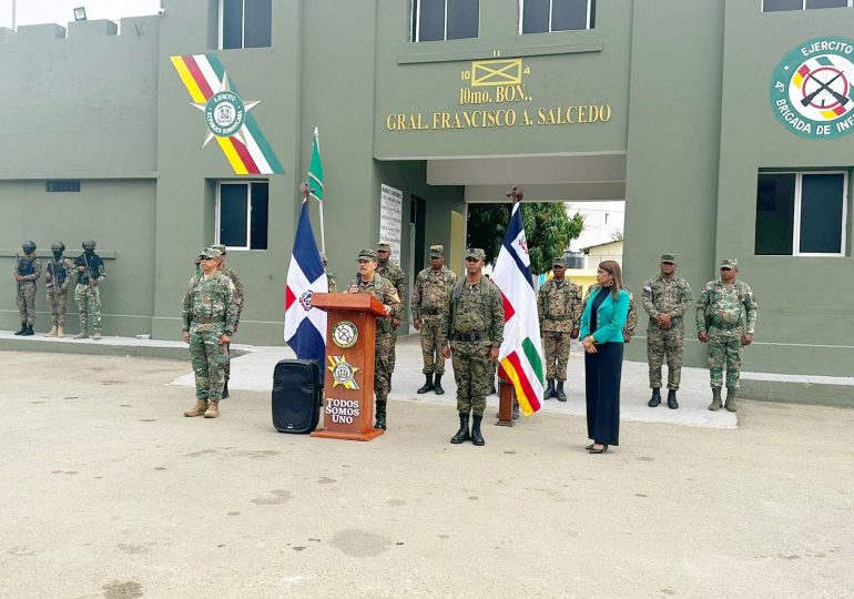 Posicionan nuevo comandante del Décimo Batallón del Ejército en Dajabón
