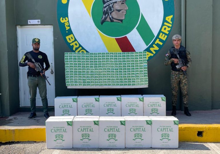Miembros del ejército ocupa 200,000 unidades de cigarrillos de procedencia extranjera