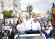 Simpatizantes se lanzan a las calles del Distrito Nacional en apoyo de Luis Abinader y candidatos congresuales