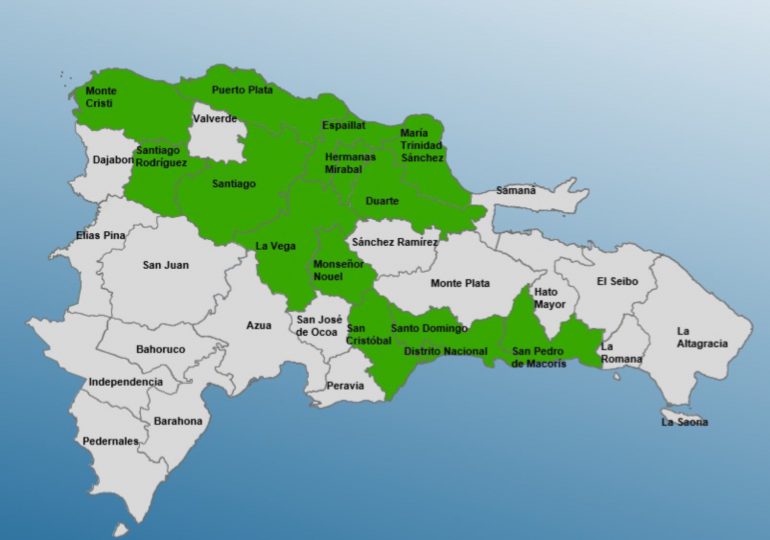 COE emite alerta verde para 14 provincias por sistema frontal 