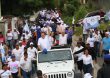 Paliza encabeza multitudinaria marcha caravana en Santo Domingo Norte