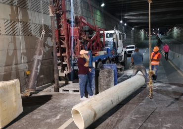 MOPC informa construcción de pozos filtrantes en túnel de la 27 de Febrero con Núñez de Cáceres