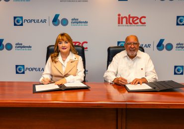 Banco Popular firma alianza con INTEC para otorgar pasantías a estudiantes meritorios