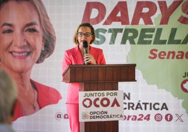 Candidata a senadora Darys Estrella denuncia destrucción de sus vallas