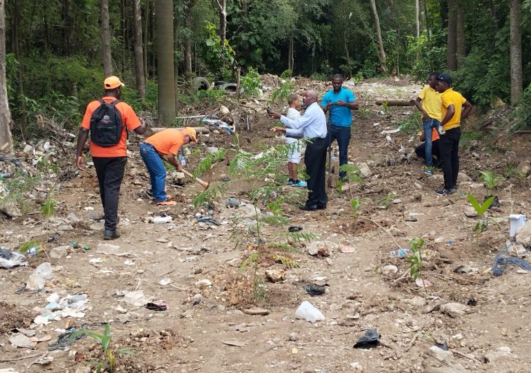 Comisión en San Luis siembra más de cien árboles en Laguna La Redonda y su entorno