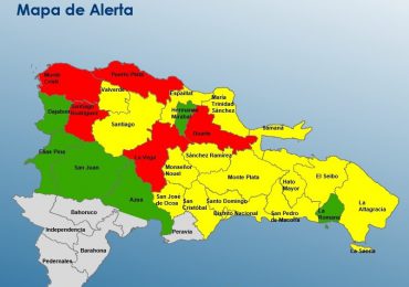 COE coloca cinco provincias en alerta roja por vaguada