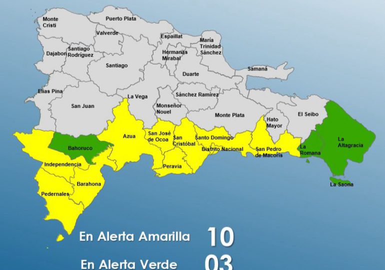 El COE aumenta a diez las provincias en alerta amarilla por fuertes lluvias