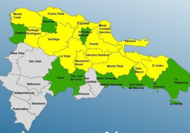 COE aumenta a 14 las provincias en alerta amarilla por incidencia de vaguada