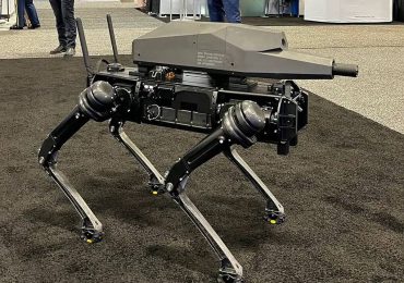 Fuerzas Armadas de China muestran perros robot con rifles