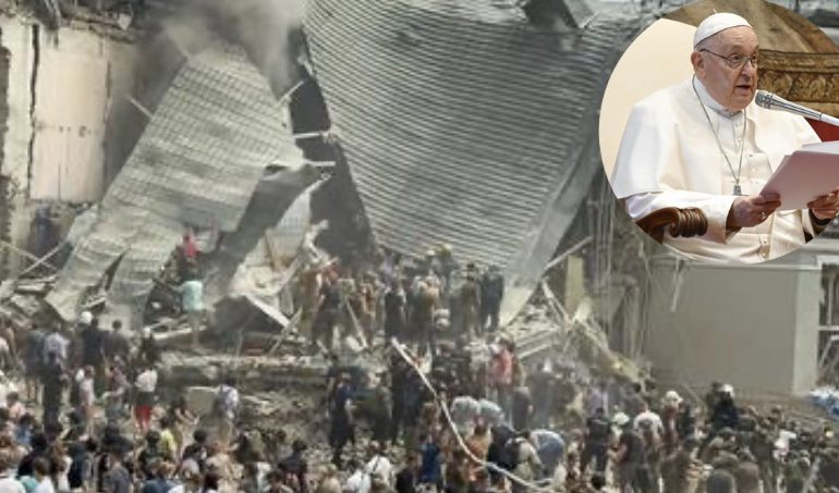 El papa denuncia el bombardeo de un hospital de Kiev y de una escuela en Gaza