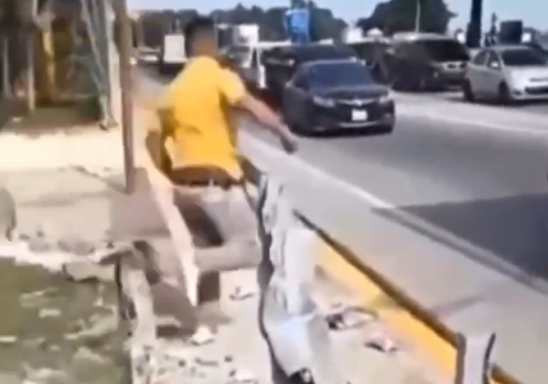 Patana se estrella contra media docena  de vehículos en peaje de Las Américas
