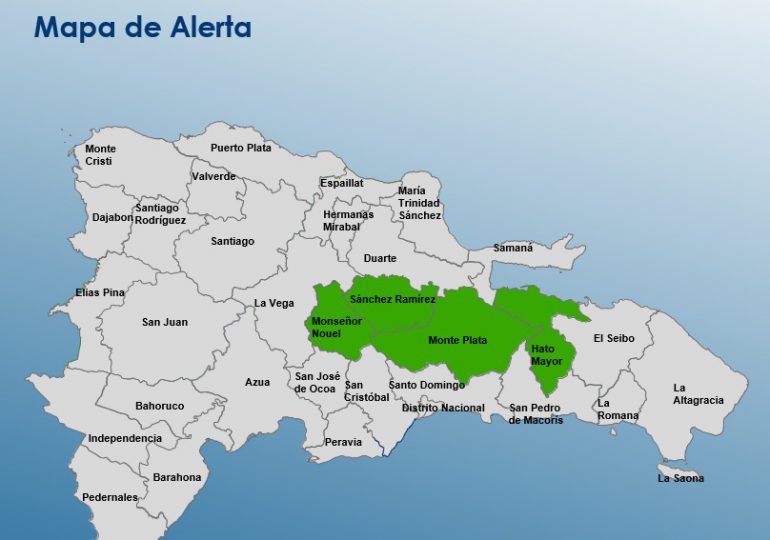 Anuncian un incremento de las lluvias y mantiene cuatro provincias en alerta