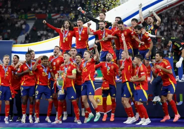 Selección Española de Fútbol celebra triunfo a ritmo de "Hay Lupita"