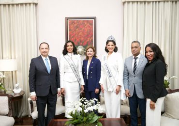 Vicepresidenta Raquel Peña recibe visita de Miss Universo 2023 y Miss República Dominicana 2024