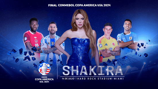 Shakira se presentará en la final de la Conmebol Copa América USA 2024