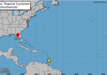 Vigilan zona de aguaceros con   probabilidad de convertirse  en ciclón en las próximas 48 horas