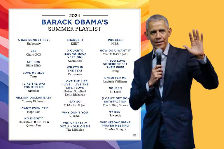 Barack Obama publica su lista musical de verano 2024