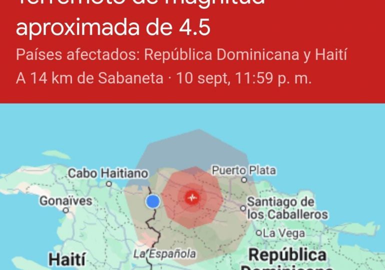 Se produjo un temblor de tierra en Santiago